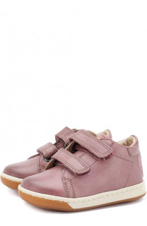 Кожаные кеды с застежками велькро Falcotto