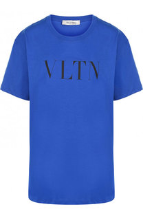 Хлопковая футболка с логотипом бренда Valentino