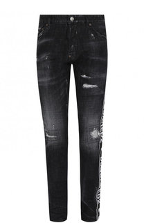 Джинсы прямого кроя с потертостями Dsquared2