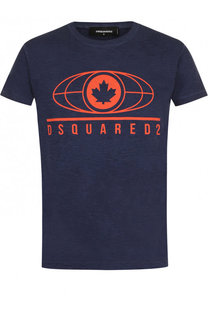 Хлопковая футболка с принтом Dsquared2