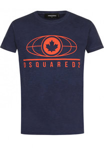 Хлопковая футболка с принтом Dsquared2