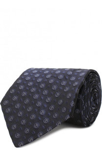 Шелковый галстук с узором Giorgio Armani
