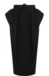Шерстяная юбка-миди с поясом Michael Kors Collection