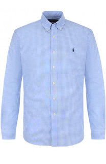 Хлопковая рубашка с воротником button down Polo Ralph Lauren