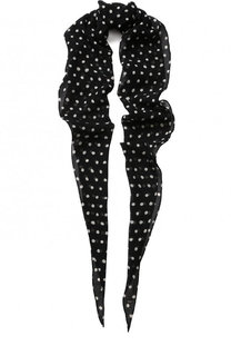 Шелковый шарф в горох Saint Laurent