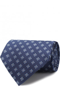 Шелковый галстук с узором Ermenegildo Zegna