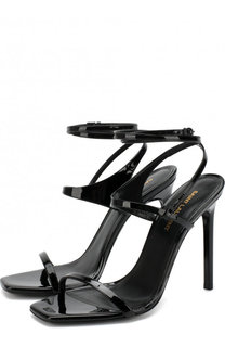 Лаковые босоножки Amber на шпильке Saint Laurent
