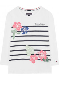 Хлопковый лонгслив с принтом Tommy Hilfiger