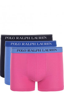 Комплект из трех хлопковых боксеров с широкой резинкой Polo Ralph Lauren