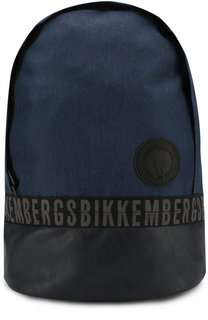 Текстильный рюкзак с логотипом бренда Dirk Bikkembergs