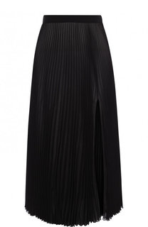 Шелковая юбка-миди с высоким разрезом Versace
