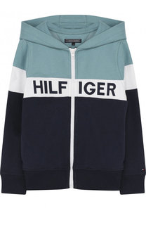 Хлопковый кардиган на молнии с капюшоном Tommy Hilfiger