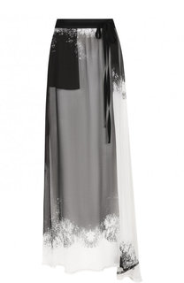 Полупрозрачная шелковая юбка-макси с поясом Ann Demeulemeester