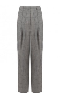Шерстяные брюки с завышенной талией в клетку Maison Margiela