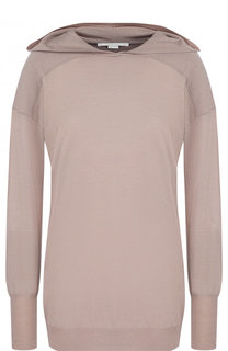 Однотонный пуловер из смеси шерсти и кашемира с шелком Stella McCartney
