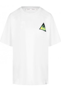 Хлопковая футболка с круглым вырезом и принтом Proenza Schouler
