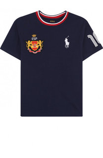 Хлопковая футболка с логотипом сборной Испании Polo Ralph Lauren