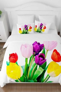 Постельное белье ЕВРО "Весенние цветы" Сирень