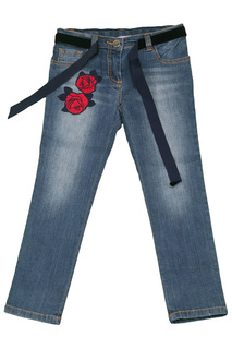 5 POCKETS JEANS W/BELT BABY BLUMARINE