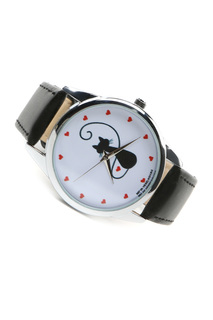 Часы "Кошка и сердечки" MITYA VESELKOV