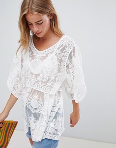 Ажурный топ QED London - Белый