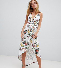 Платье макси с цветочным принтом ASOS DESIGN Petite - Мульти