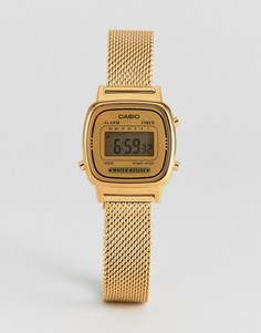 Золотистые цифровые часы Casio LA670 - Золотой