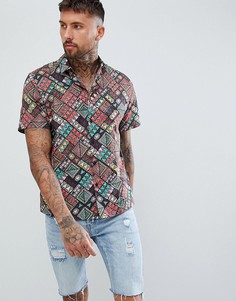 Оversize-рубашка с принтом в винтажном стиле ASOS DESIGN - Мульти