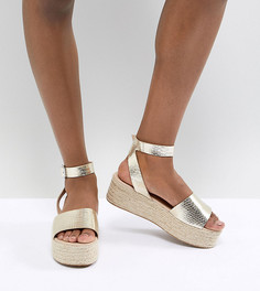 Сандалии-эспадрильи на платформе ASOS DESIGN Thear - Золотой