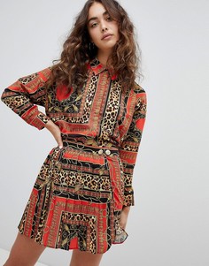 Oversize-рубашка из комплекта со звериным принтом ASOS DESIGN - Мульти
