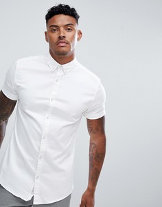 Белая облегающая рубашка River Island - Белый