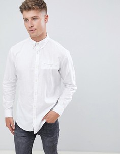 Узкая рубашка с отворотами на рукавах Jack & Jones Originals - Белый