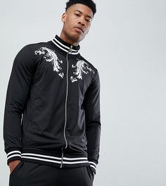 Черный спортивный топ с принтом в стиле барокко Criminal Damage эксклюзивно для ASOS - Черный