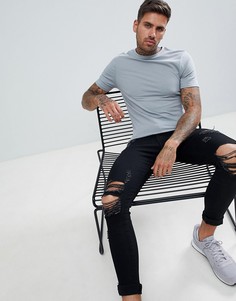 Серая обтягивающая футболка River Island - Серый