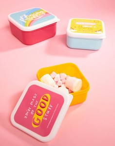 Набор из 3 контейнеров для снеков The Happy News - Мульти Blueprint Collections Limited