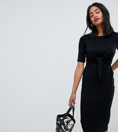 Платье для кормления с узлом и рукавами до локтя ASOS DESIGN Maternity - Черный