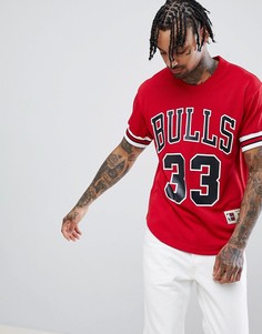 Красная сетчатая футболка с логотипом Chicago Bulls Mitchell & Ness NBA - Красный