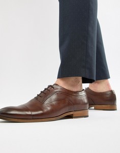 Коричневые кожаные туфли со шнуровкой ASOS DESIGN - Коричневый