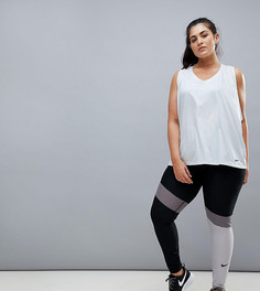 Серые леггинсы в стиле колор блок Nike Plus Training Power - Серый