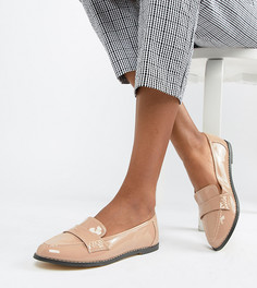 Лоферы на низком каблуке London Rebel - Бежевый