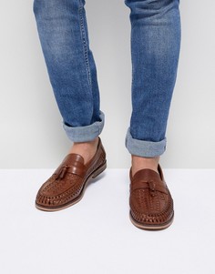 Кожаные светло-коричневые лоферы с кисточками River Island - Рыжий
