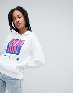 Худи белого цвета с графическим логотипом Nike 90S - Черный