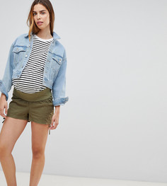 Шорты со сборками по бокам ASOS DESIGN Maternity - Зеленый
