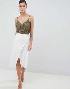 Боди с отделкой пайетками ASOS DESIGN - Зеленый