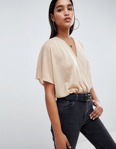 Боди с легким блеском ASOS DESIGN - Розовый