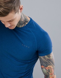 Синяя меланжевая обтягивающая футболка из быстросохнущей ткани ASOS 4505 - Синий