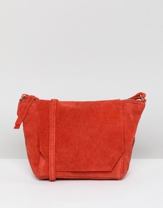 Замшевая сумка через плечо ASOS DESIGN - Красный