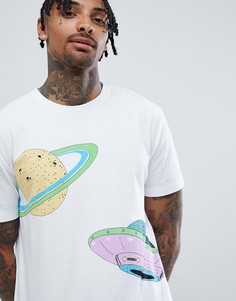 Свободная футболка с принтом ASOS DESIGN - Белый