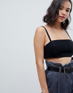 Джинсовая мини-юбка ASOS DESIGN - Черный