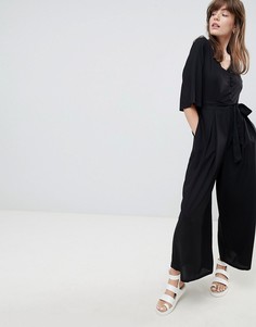 Укороченный комбинезон Monki - Черный